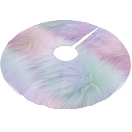 Pastel Rainbow Päls Julgransmatta Borstad Polyester