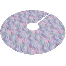 Pastel Rainbow Päls Julgransmatta Borstad Polyester