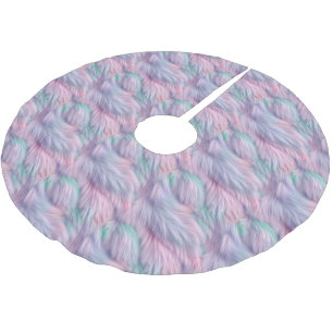 Pastel Rainbow Päls Julgransmatta Borstad Polyester