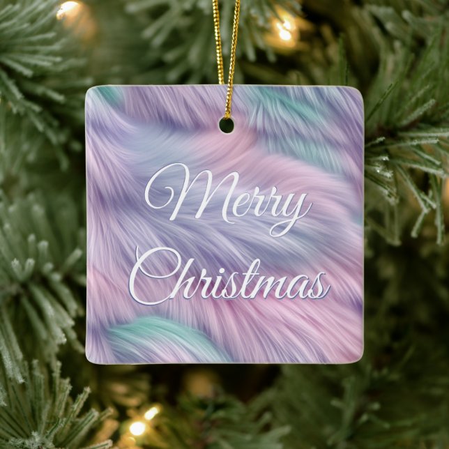 Pastel Rainbow Päls Julgransprydnad Keramik (Träd)