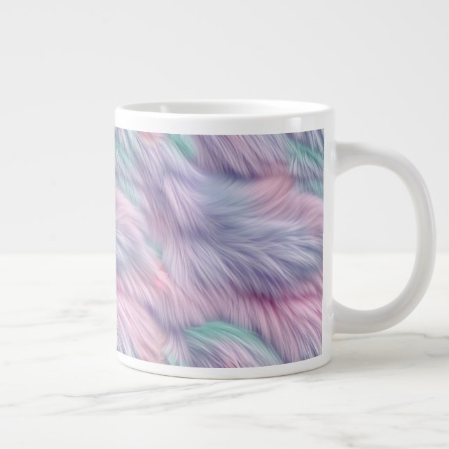 Pastel Rainbow Päls Jumbo Mugg (Höger)
