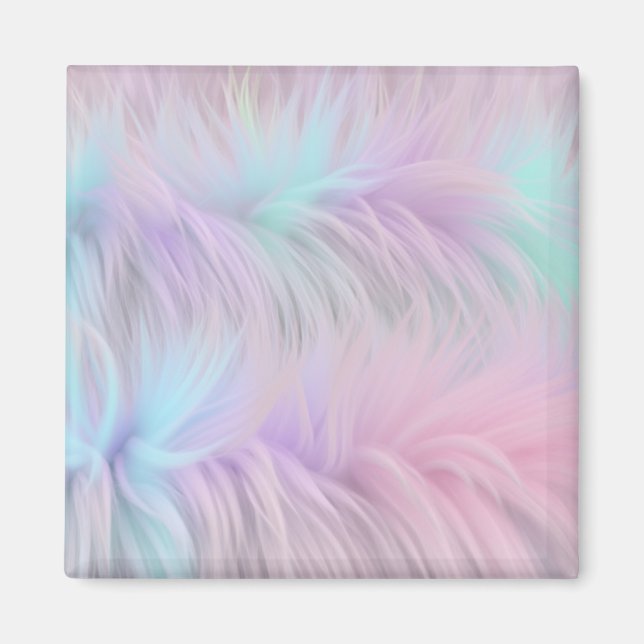 Pastel Rainbow Päls Magnet (Framsidan)