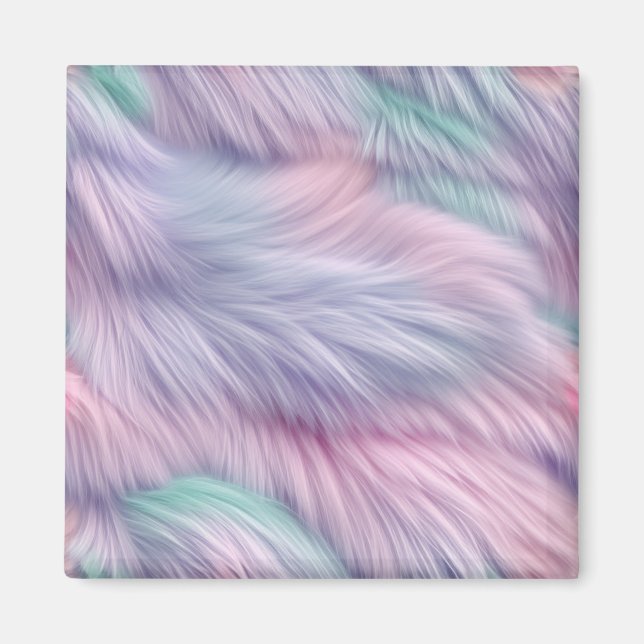 Pastel Rainbow Päls Magnet (Framsidan)