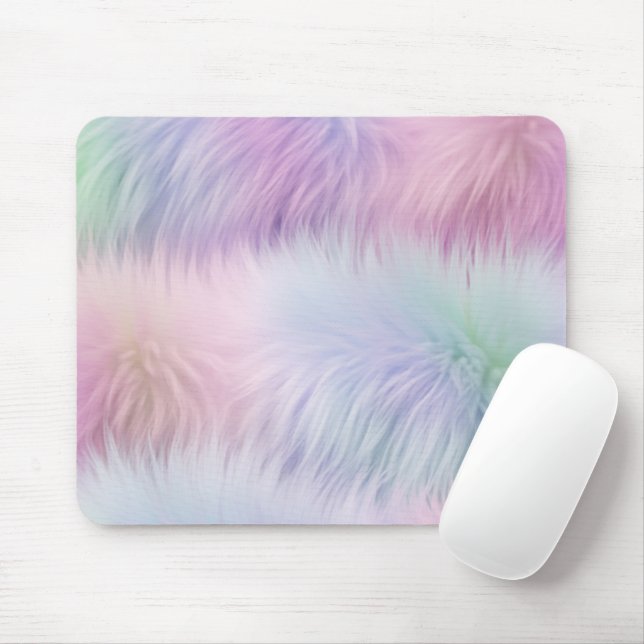 Pastel Rainbow Päls Musmatta (Med mus)