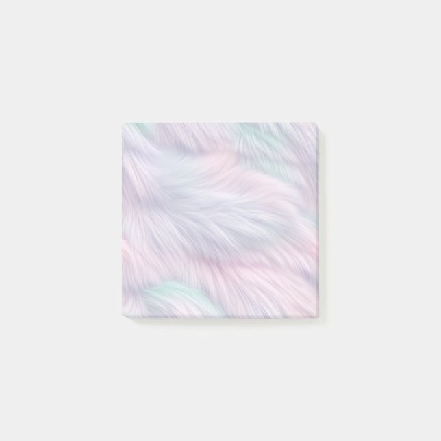 Pastel Rainbow Päls Post-it Block (Framsida)