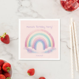 Pastel Rainbow Paper Napkins – Birthday Party Pappersservett
