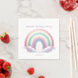 Pastel Rainbow Paper Napkins – Birthday Party Pappersservett