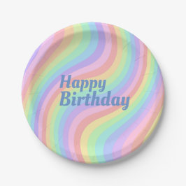 Pastel Rainbow Papper Plate
