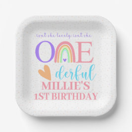 Pastel Rainbow Papprare Tallrikar & Bowls