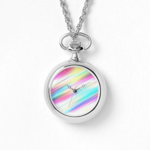 Pastel Rainbow-penseldrag Armbandsur