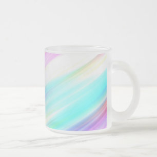 Pastel Rainbow-penseldrag Frostad Glasmugg