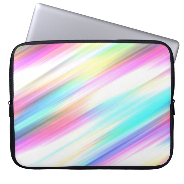 Pastel Rainbow-penseldrag Laptop Fodral (Framsidan)
