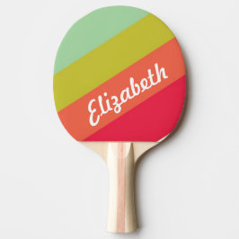 Pastel Rainbow Personlig Namn Pingisracket