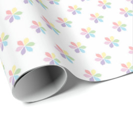 Pastel Rainbow Petal Bursts for Baby and Spring Presentpapper