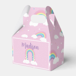 Pastel Rainbow Pink Favor Box Presentaskar