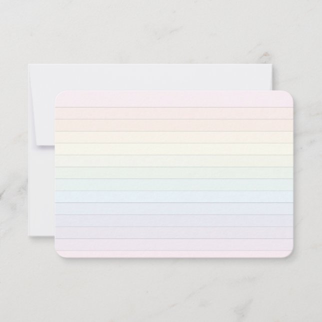 Pastel Rainbow-plattat kort med punktstödraster (Framsida)