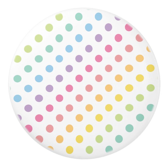 Pastel Rainbow Polka dots Mönster Knopp (Framsidan)