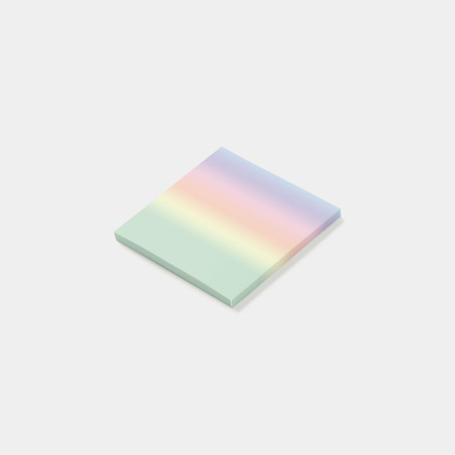Pastel Rainbow Post-it-anteckningar Post-it Block (Vinklad)