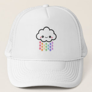 Pastel Rainbow Rain Cloud Keps