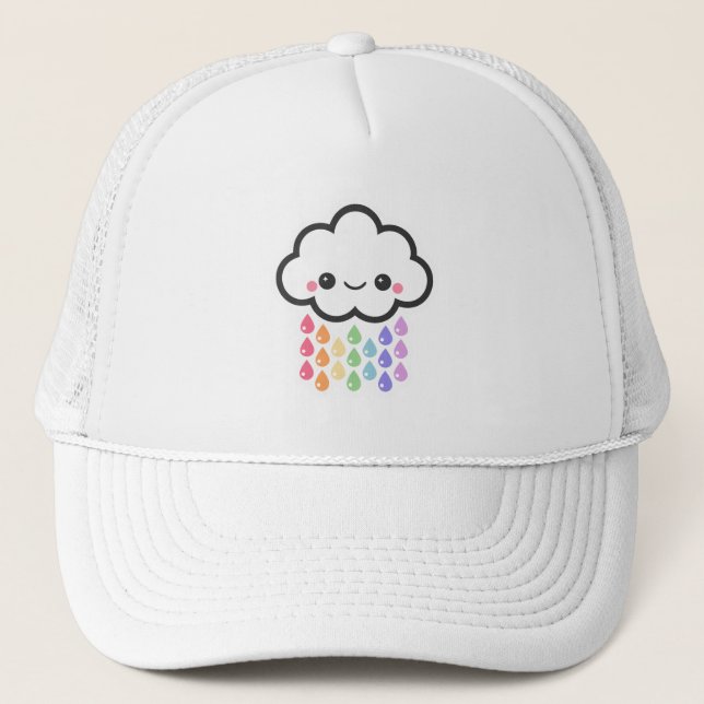 Pastel Rainbow Rain Cloud Keps (Framsida)