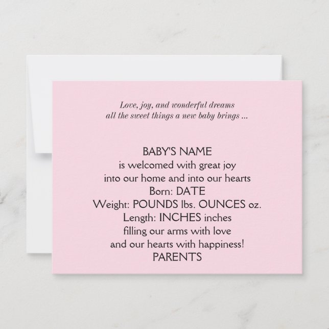 Pastel Rainbow Ram Baby meddelande (Framsida)