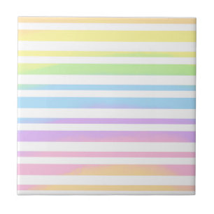 Pastel Rainbow Rand Abstrakt Oskärpa Art Design Kakelplatta