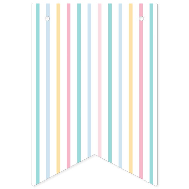 Pastel Rainbow Rand Banner Vimplar (Första flaggan)