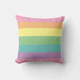 Pastel Rainbow Rand Dekorativ kudde