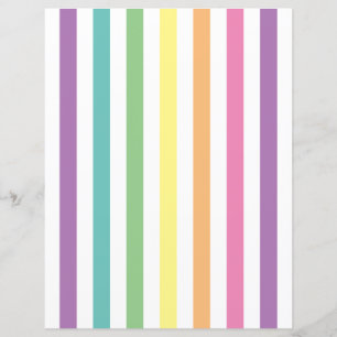 Pastel Rainbow Rand Mönster Scrapbook Papper