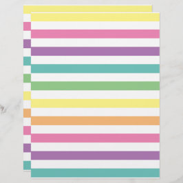 Pastel Rainbow Rand Mönster Scrapbook Papper