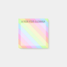 Pastel Rainbow Rand Namn Post-it® Notes Post-it Block