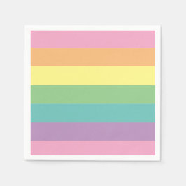 Pastel Rainbow Rand Pappersservett