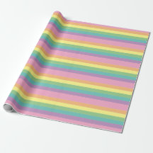 Pastel Rainbow Rand Wrapping Papper