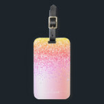 Pastel Rainbow Rosa Guld Lila Glitter Monogram Bagagebricka<br><div class="desc">Pastel Guld,  Orange,  Rosa Faux Foil Metallic Gnistra Glitter Brushed Metall Monogram Namn och Initial Bag eller Luggage Tag. Det gör perfekten söt 16-årsjubileum,  bröllop,  möhippa,  årsdag,  babydusch eller bachelorette-fest för någon som glam lyxen och chic stilar i kärlek.</div>