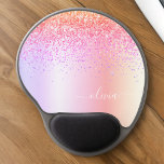 Pastel Rainbow Rosa Guld Lila Glitter Monogram Gel Musmatta<br><div class="desc">Pastel Rosa,  Lila,  Guld Rainbow Faux Foil Metallic Gnistra Glitter Brushed Metall Monogram Namn och Initial Mousepad (Mouse Pad). Det gör perfekten söt 16-årsjubileum,  bröllop,  möhippa,  årsdag,  babydusch eller bachelorette-fest för någon som glam lyxen och chic stilar i kärlek.</div>