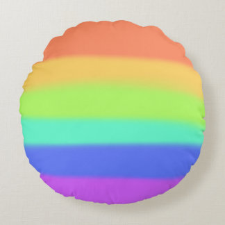 Pastel Rainbow Rund Kudde