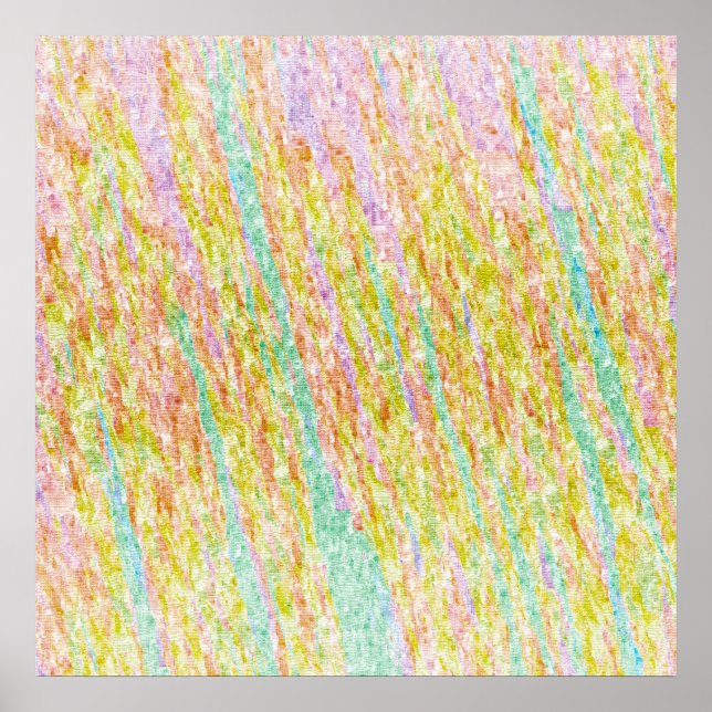 Pastel Rainbow Scribbles Poster (Framsidan)
