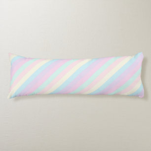 Pastel Rainbow Sherbet Diagonal Rand Kroppskudde