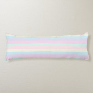 Pastel Rainbow Sherbet Vågrät Rand Kroppskudde