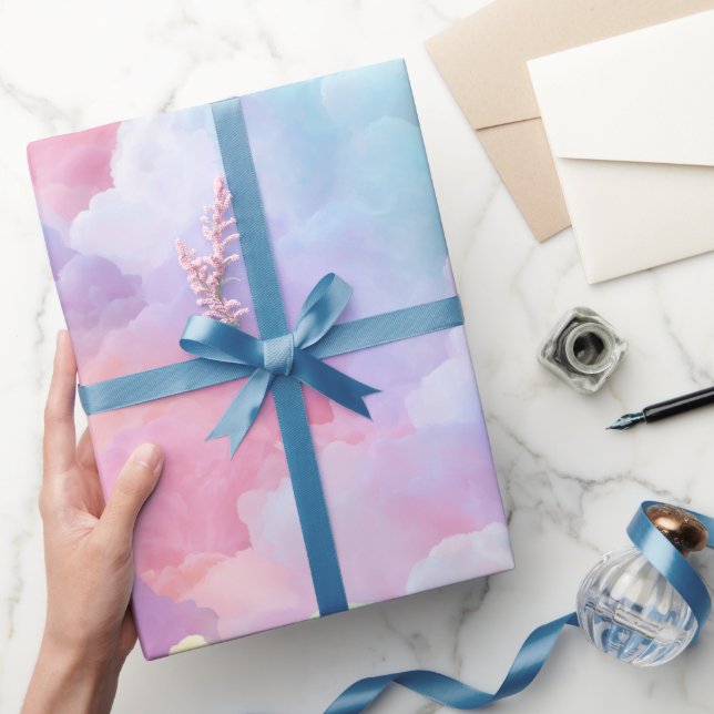 Pastel Rainbow Soft Cloud Blend Abstract Pattern Presentpapper (Gifting)