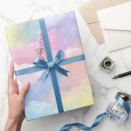 Pastel Rainbow Soft Cloud Blend Abstract Pattern Presentpapper