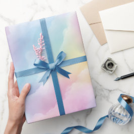 Pastel Rainbow Soft Cloud Blend Abstract Pattern Presentpapper