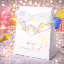 Pastel rainbow sparkling Birthday Presentaskar