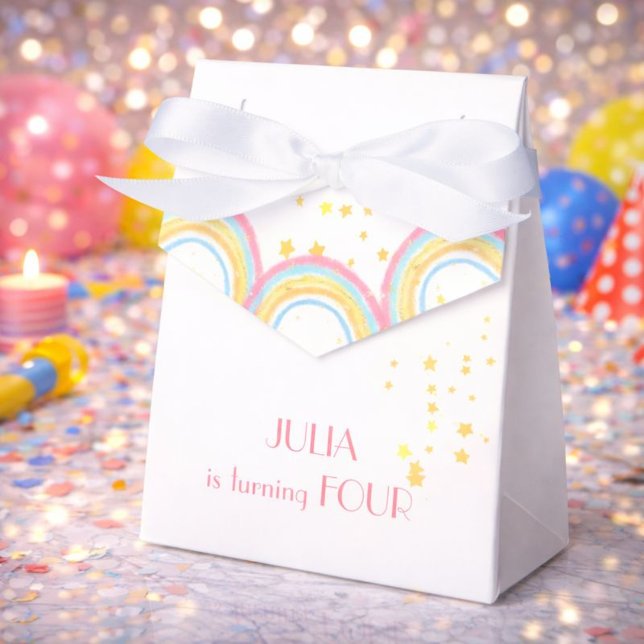Pastel rainbow sparkling Birthday Presentaskar (Skapare uppladdad)