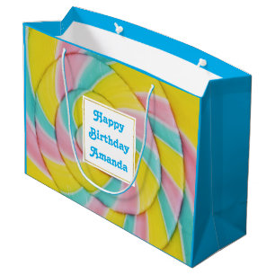 Pastel Rainbow Spiral Candy Photo Birthday