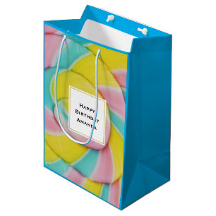 Pastel Rainbow Spiral Candy Photo Birthday