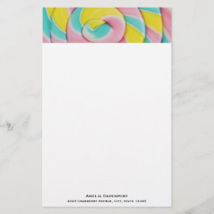 Pastel Rainbow Spiral Candy Photo Brevpapper