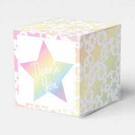 Pastel Rainbow Star Baby Shower Presentaskar