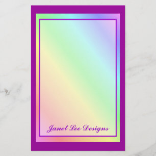 Pastel Rainbow Stationery Brevpapper