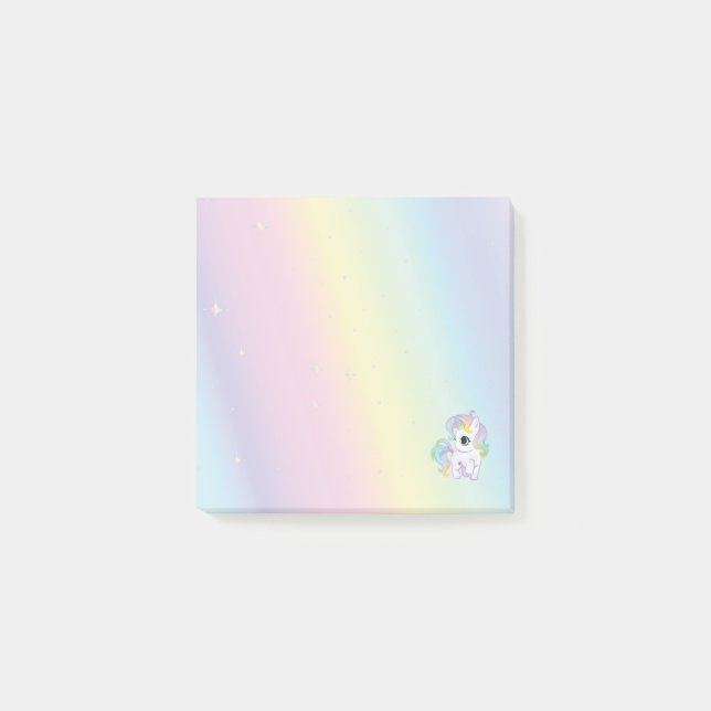 Pastel Rainbow Sticky Notes Post-it Block (Framsida)